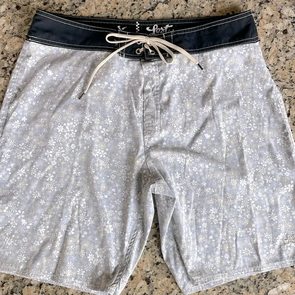 Lost Swim Lost At Sea Brand Board Shorts Floral Print Mens